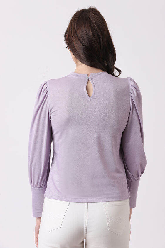 Lilac Self Design Straight Top, Lilac, image 5